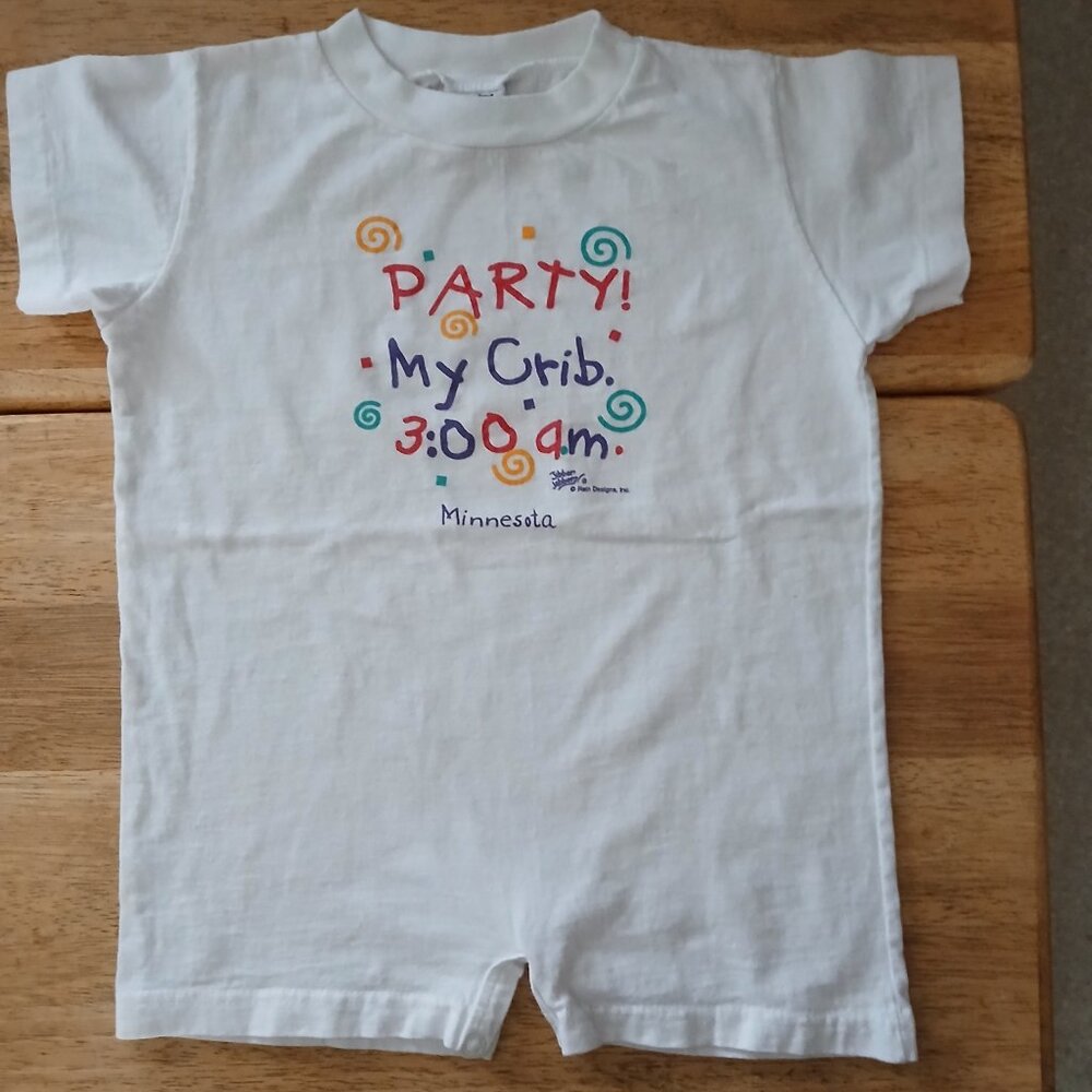 KITTY KATS white print bodysuit sz 18 mos. baby boy